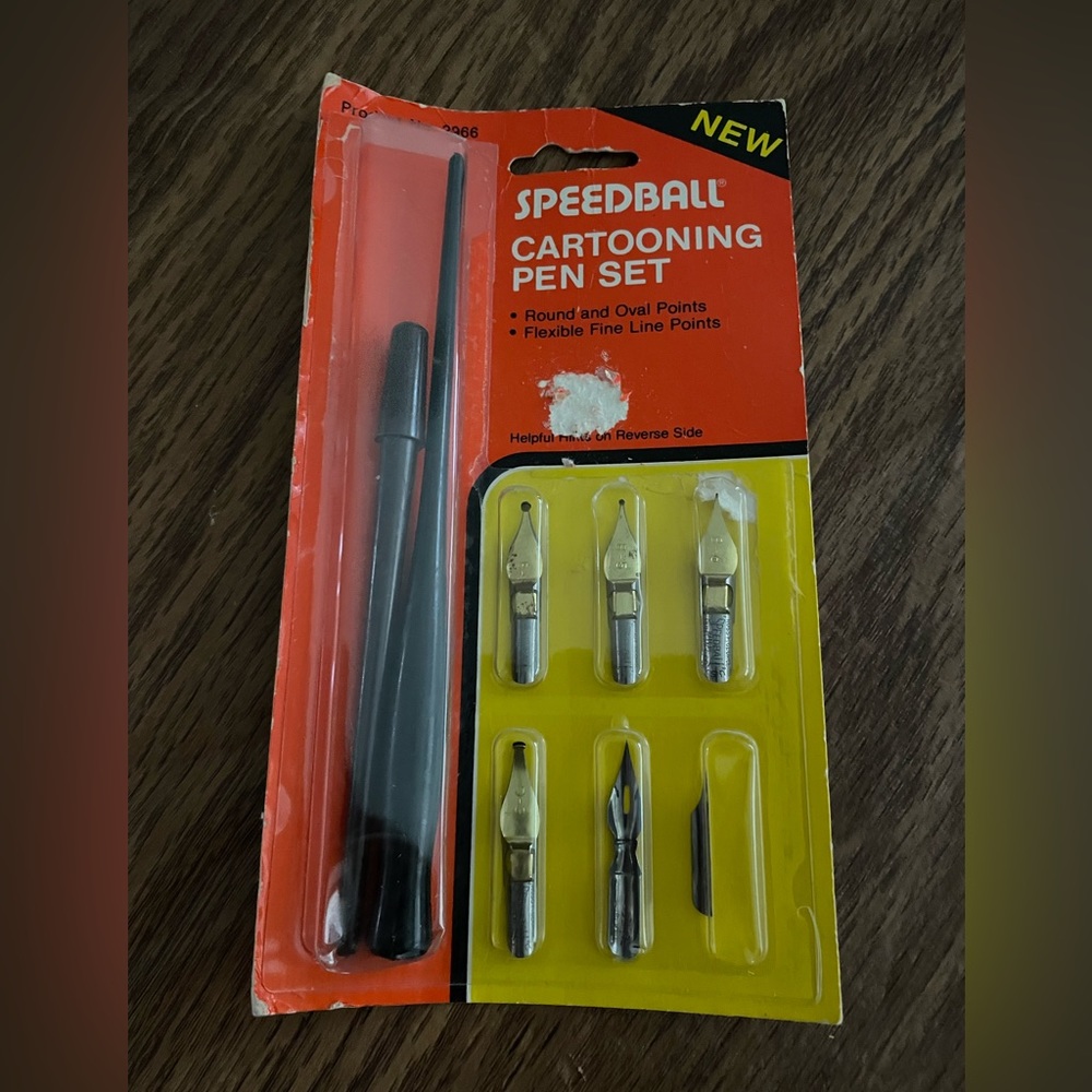 Vintage Speedball Cartooning Pen Set - NIB